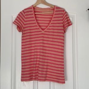 J Crew v-neck women’s pink t- shirt